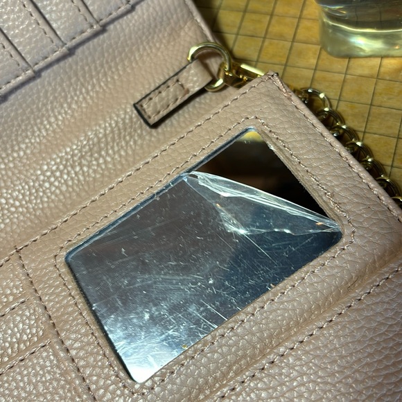 Steve Madden Shoulder Bag or Clutch w Pink Quilted Faux Leather Detachable Strap - Picture 11 of 17